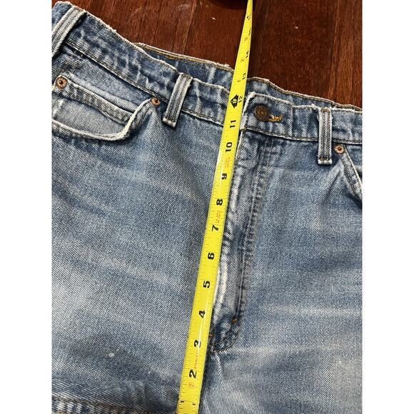 Vintage Levis Cut Off Shorts Mens 38 Blue Jorts Denim Jeans Washed Out Faded 505 - Picture 13 of 14